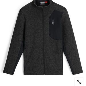 Spyder Men's Bandit full zip jacket ( limestone black)